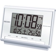 【Direct from Japan】Seiko Clock BC419S Alarm Clock, Table Clock, Radio Wave, Digital Calendar, Temper
