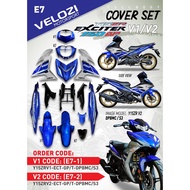 COVERSET YAMAHA Y15 ZR V1 / V2 DESIGN EXCITER GP BIRU SILVER DPBMC/S3 E7-1 / E7-2 TANAM KILANG VELOZ