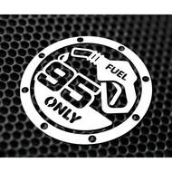 Fuel Tank Cap Decal Sticker 95, Diesel, 0.001s - Size 11.0 cm x 11.0 cm Waterproof