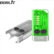 BORUiT V10 LED Keychain EDC Flashlight Type-C Rechargeable Fluorescence Torch Work Light Magnet Buzz