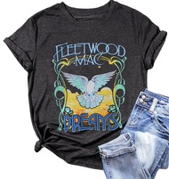 Women Vintage Rock Band Shirts Country Music Shirts Graphic Tees Concert Outfit Short Sleeve Tops