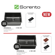 NEW🎉SORENTO STAINLESS STEEL 304 NANOGRAIN KITCHEN SINK 540MM/650MM SRTKS2432/2433BL