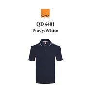 Oren Sport QD6401 Navy/White NTMY.os Quick Dry Polo Cotton Cool Fit Microfiber Collared Tee