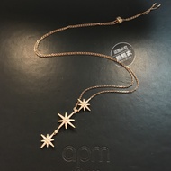 Daigou APM Monaco Genuine Hexagram Meteor Rose Gold Necklace Clavicle Chain ins For Girlfriend
