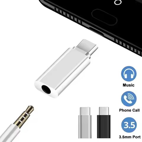 1-4Pcs Type-C To 3.5mm Adapter Male 3.5mm To Type C Adapter For Macbook Xiaomi Huawei Phone 3.5 Mm J