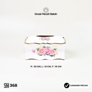 Tempat Kotak Tisu Tissue Keramik Segi Motif Marble Fiorenza 368