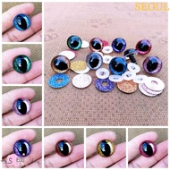 SEOUL Safety Eyes for Amigurumi, Stuffed Animal Eyes 12mm Safety Eyes for Crochet, 3D Diy Glitter Sa