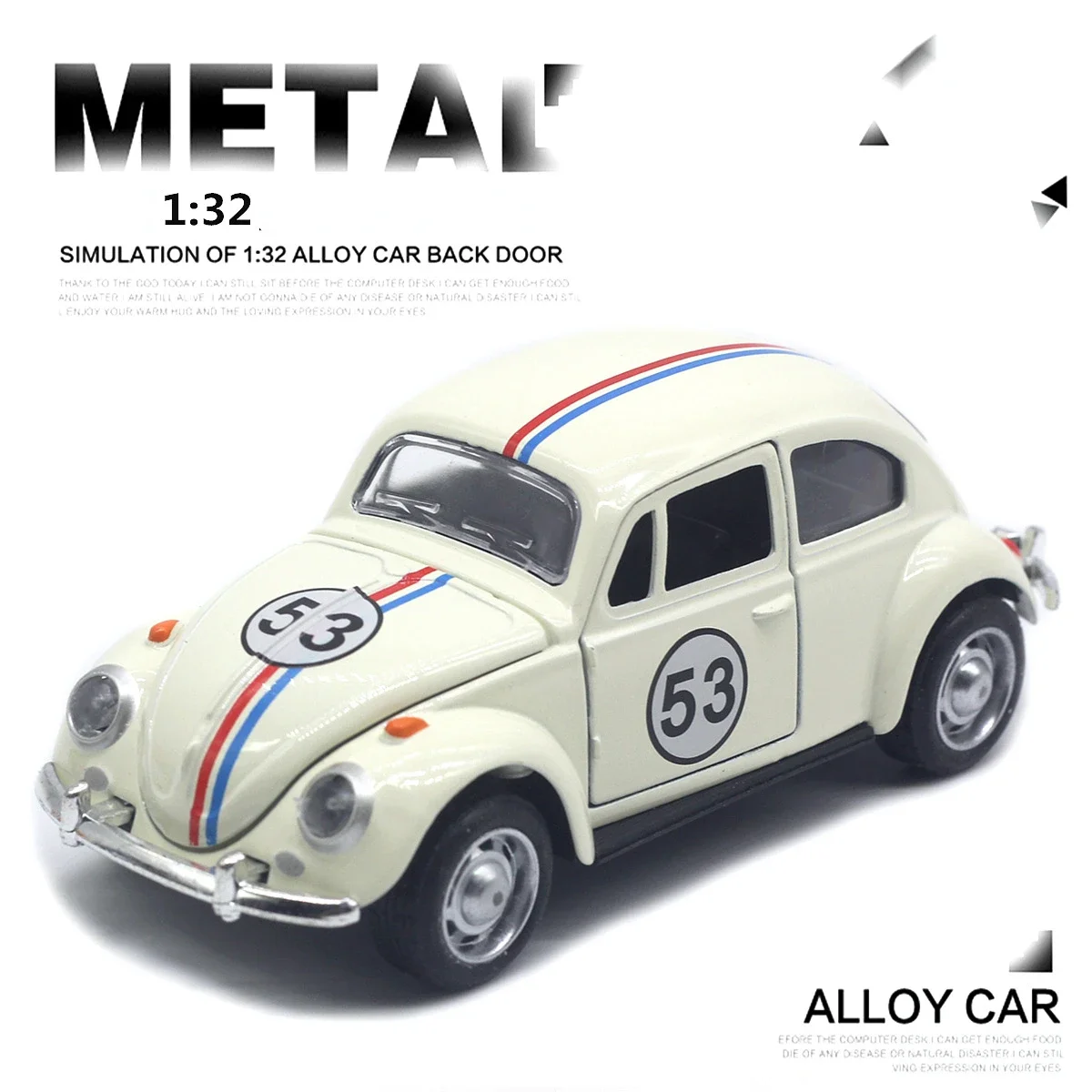 1:32 Volkswagen Beetle Alloy Car Diecasts Metal Classic Toy Model with Pull Back Function Vehicles f