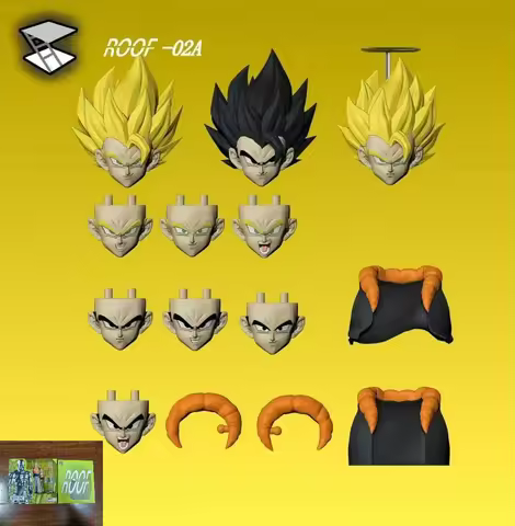 In Stock Tonsenarttoys Kamione Dragon Ball Z SHF Super Saiyan Gogeta Action Figures Model Toys