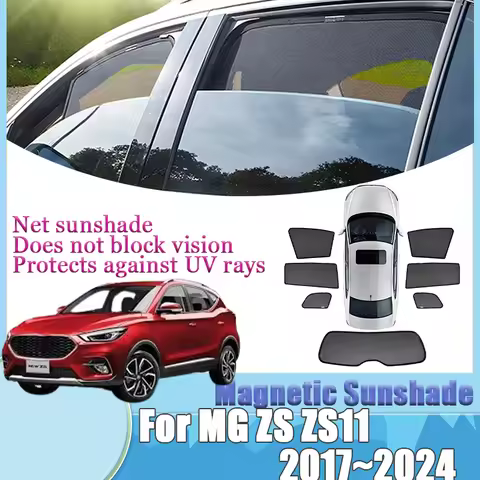 Mesh Sunshades For MG ZS ZS11 2017-2024 EV Anti Sun Magnetic Visor Sun Protector Shades Curtain Priv