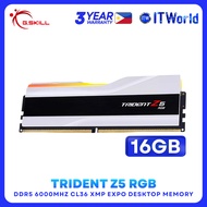 G.Skill Trident Z5 RGB White - DDR5 RAM 16GB 6000MHz CL36 Desktop Memory F5-6000J3636F16GX1-TZ5RW