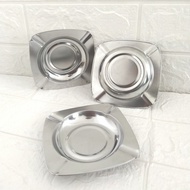 [BS 922] Stainless Steel Ashtray Round Square Coaster for Coffee Shops, Cafes, and Coffee Shops 12cm