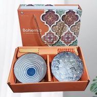 Mangkok set premium peralatan makan porselen / Mangkok set keramik / Souvenir Mangkok set / Bohemia 