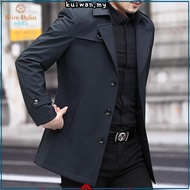 High Quality Jaket Lelaki Quality Cotton New 2024 Spring and Autumn Men's Trench Coat Mid-length Mid