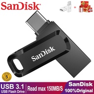 Sandisk Pendrive Ultra Dual Drive USB OTG Type-c 32GB 256G 512G 64GB 128GB Portable USB 3.0