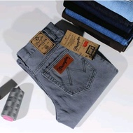 WRANGLER CELANA JEANS PANJANG  REGULER PRIA MURAH CELANA STANDAR COWOK TERLARIS WARNA ABU HITAM COKL