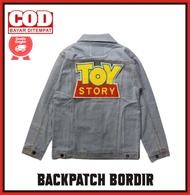 Patch Bordir Besar Emblem Bordir Jaket Punggung Gambar Toy Story