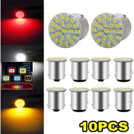 10PCS P21W BA15S 1156 BAY15D 1157 LED Bulbs Turn Signal Lights 12V 7000K White 22SMD Car Parking Bra
