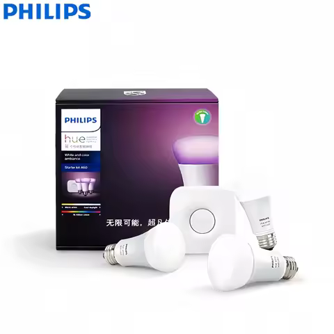 Philips Hue Color & White Ambiance Smart Bulb 60W 3x E27 A60 + 1x Bridge Bluetooth/App Smart Dimming