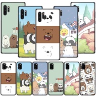 Samsung Galaxy S20 Ultra S10 Lite S9 Plus Soft Black Cover Phone Case cute We Bare Bears