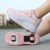 Childrens Heelys Girls Double Wheels Invisible Students Walking Shoes Female Adult Rollerskate Boys 