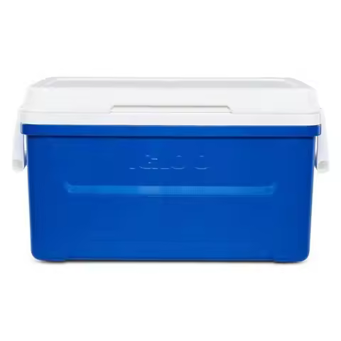 48 QT Laguna Ice Chest Cooler in Blue for Outdoor Adventures Large Capacity Insulated Coolers with D
