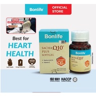 【Bonlife】Sacha Inchi Q10 Plus Softgel High Blood Pressure Heart Health Energy Boost Gel Lembut Jamu