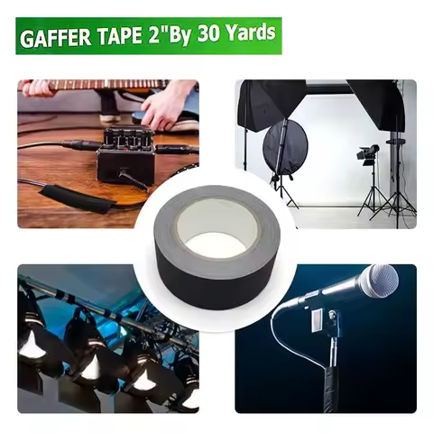 Gaffer Tape Easy Tear Heavy Duty Matte Black Cotton Cloth Tape Grip For Photography Book Repair Film
