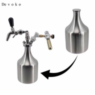 Devoko Mini Metal Beer Keg Growler 2L 304 Stainless Steel Dispenser for Homebrew Outdoor Gatherings