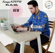 BSO KEMEJA KORPRI PRIA KERAH HITAM 2022. SERAGAM KORPRI TERBARU Kemeja Pria Lengan Panjang Kemeja Ko
