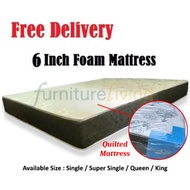 Furniture Living Queen size High Density Foam Mattress 6 Inch