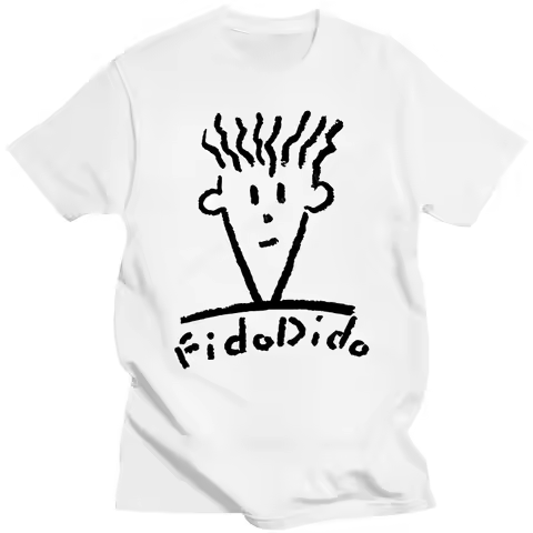 Humor t-shirt vintage style man cotton short sleeve Summer Style T Shirt Fido Dido Pop Drink Tee Shi