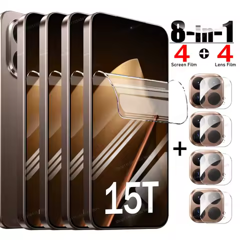 8-IN-1 Slim Clear Hydrogel Film For Xiaomi 15T 14T 13T 12T 11T 11 12 13 Lite 14 15 17 Pro Max Ultra 