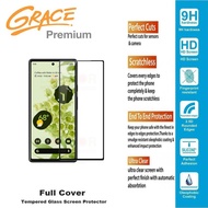 Grace Gogle Pixel 6 2021 - 6.4 inch - Premium Full Screen Tempered Glass - Black Trim