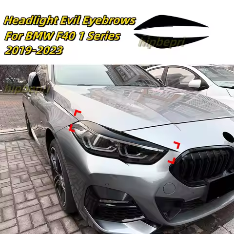 Car Headlight Evil Eyebrows Eyelids For BMW F40 1 Series 116i 118d 118i 120i 120d M135i 2019-2023 Gl