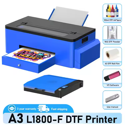 A3+ DTF Printer A3 L1800 DTF Transfer Printer With White Ink Circulation DTF T-shirt Bag Printing Ma