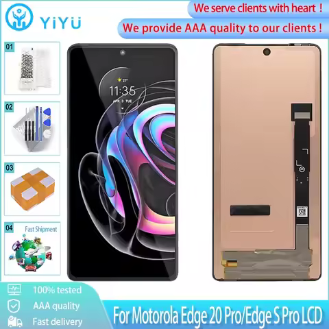 Original For Motorola Moto Edge 20 Pro LCD EdgeX30 Edge20 Lite Display Touch Screen Digitizer Assemb