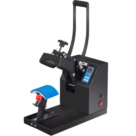 SucceBuy Cap Hat Heat Thermal Press Transfer 5.5x3.5 Inch Pneumatic Sublimation Machine Digital Clam