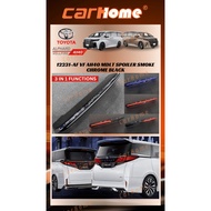 TOYOTA ALPHARD VELLFIRE 2023 2024 AH40 AGH40 MODELLISTA REAR TOP SPOILER COVER LED BODY KIT SMOKE CH