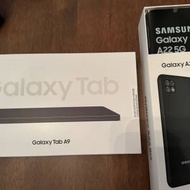 全新 Samsung Galaxy Tab A9 4+64GB Wifi 黑色 &amp; A22 5G 不議價送全新尿袋同按摩槍
