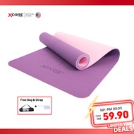 TPE Yoga Mat Anti-Slip Dual Layer with Alignment Guide 6mm / 8mm