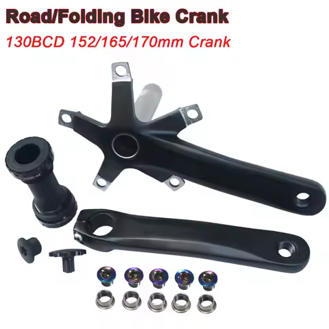 130BCD Bicycle Crankset 130 BCD 152 165 170 Length Cranks Set Road Bike Hollow Integral Crank Arm Fo