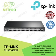 TP-Link TL-SG3452XP JetStream 48-Port Gigabit and 4-Port 10GE SFP+ L2+ Managed Switch with 48-Port PoE+