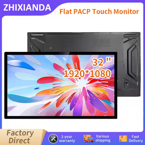 Inch LCD Display 32 Touch Screen Monitor Zhixianda 32 Inch 1920*1080 Industrial Capacitive Touch Scr