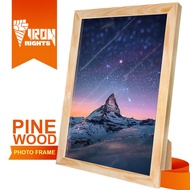 Solid Wooden Pine Wood Frame 4R 6R 8R 10R A4 A3 Photo Frame | Bingkai Frame Gambar Kayu | Natural Wo