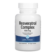 Resveratrol 500mg 60 Capsules  LAKE AVENUE