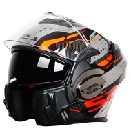 original LS2 Valiant helmet ls2 ff399 180  flip up Chrome-plated helmet somersault Motorcycle helmet
