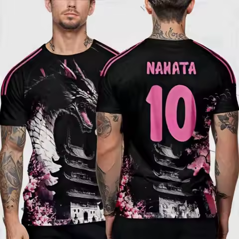 2025 New jerseys Japan n football jerseys Fast drying team 3D printed clothing men's sports T-shirt