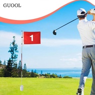 GUOOL Golf Putting Green Flag and Hole Cup, 3 Section Golfing Practice Putt Training