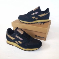 Reebok Utility Classic Leather Navy Brown Sepatu